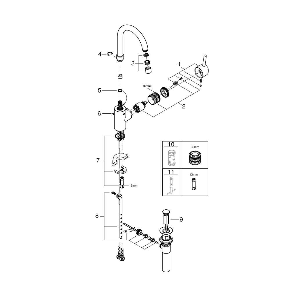 Grohe 32138002 Concetto Single Hole Single-Handle L-Size Bathroom Faucet 1.2 GPM - Image 3