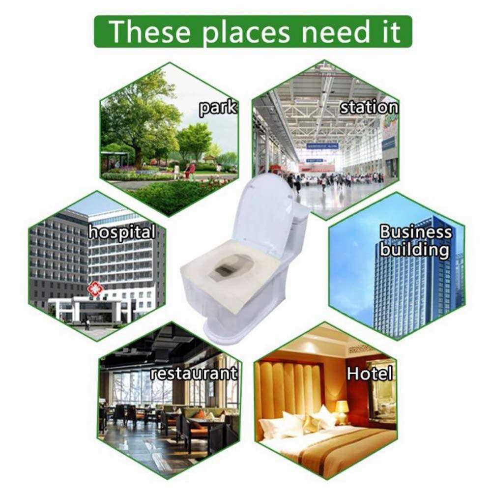 Erstewahls 100 Flushable Toilet Seat Covers,Dissolved in water, portable individually packaged for Kids, Toddlers and Adults for Use During Travel - Image 2