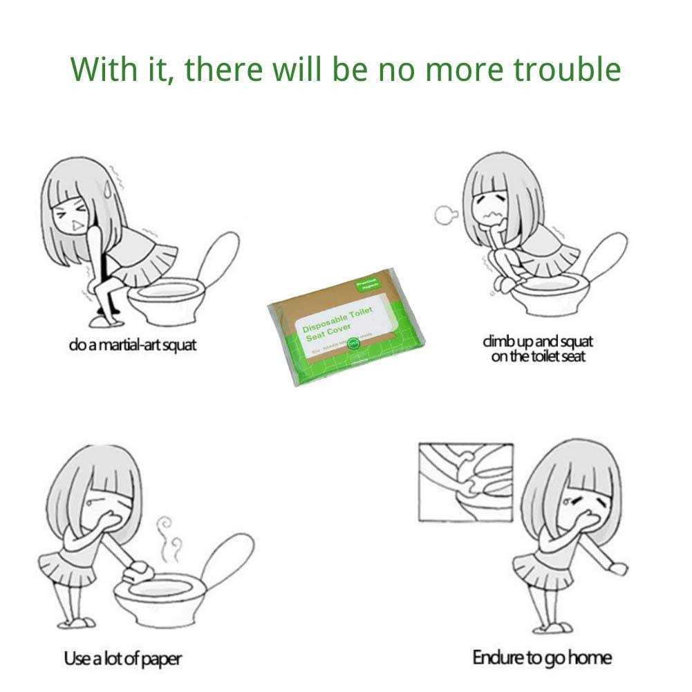 Erstewahls 100 Flushable Toilet Seat Covers,Dissolved in water, portable individually packaged for Kids, Toddlers and Adults for Use During Travel - Image 3