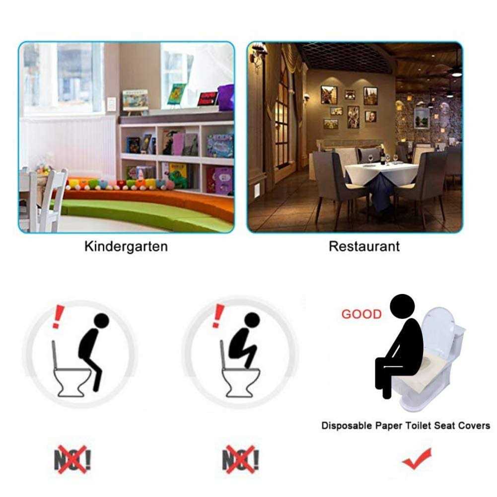 Erstewahls 100 Flushable Toilet Seat Covers,Dissolved in water, portable individually packaged for Kids, Toddlers and Adults for Use During Travel - Image 4