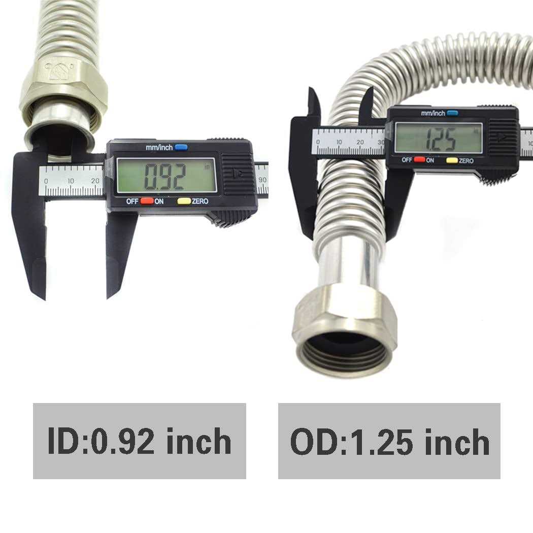TT Flex Stainless Steel Corrugated Water Heater Connector Flexible for Water Heater Water Softener FIP x FIP - Image 3