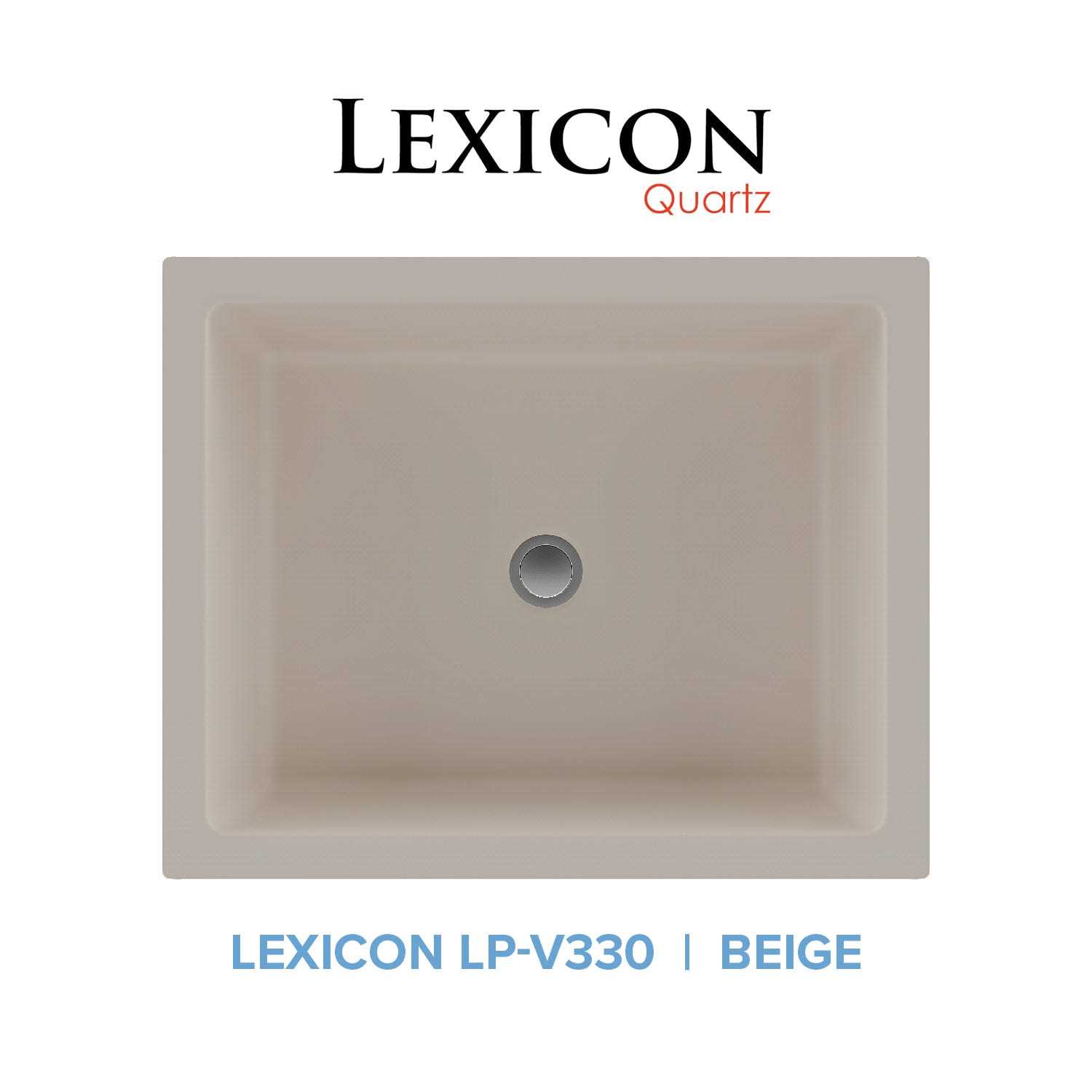 Lexicon Platinum V330 Quartz Composite Rectangle Vanity Sink LP-V330 - Image 4