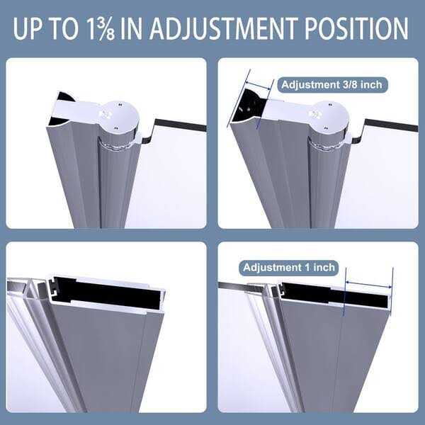 Lonni 72 in. H Frameless Pivot Shower Door with 1/4 in Thick Clear Tempered Glass - Image 2