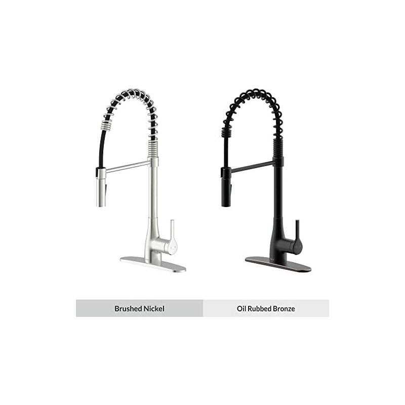 FLOW Classic Series Single-Handle Pull-Down Spring Neck Sprayer Kitchen Faucet - Image 4