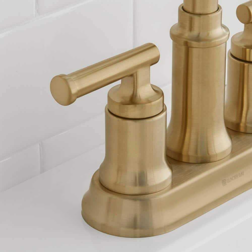 Glacier Bay 4 in. Oswell Centerset Double Handle High Arc Bathroom Faucet - Image 4