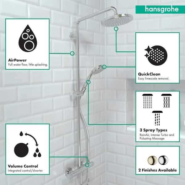 Hansgrohe 27185001 Croma 220 Showerpipe - Image 4