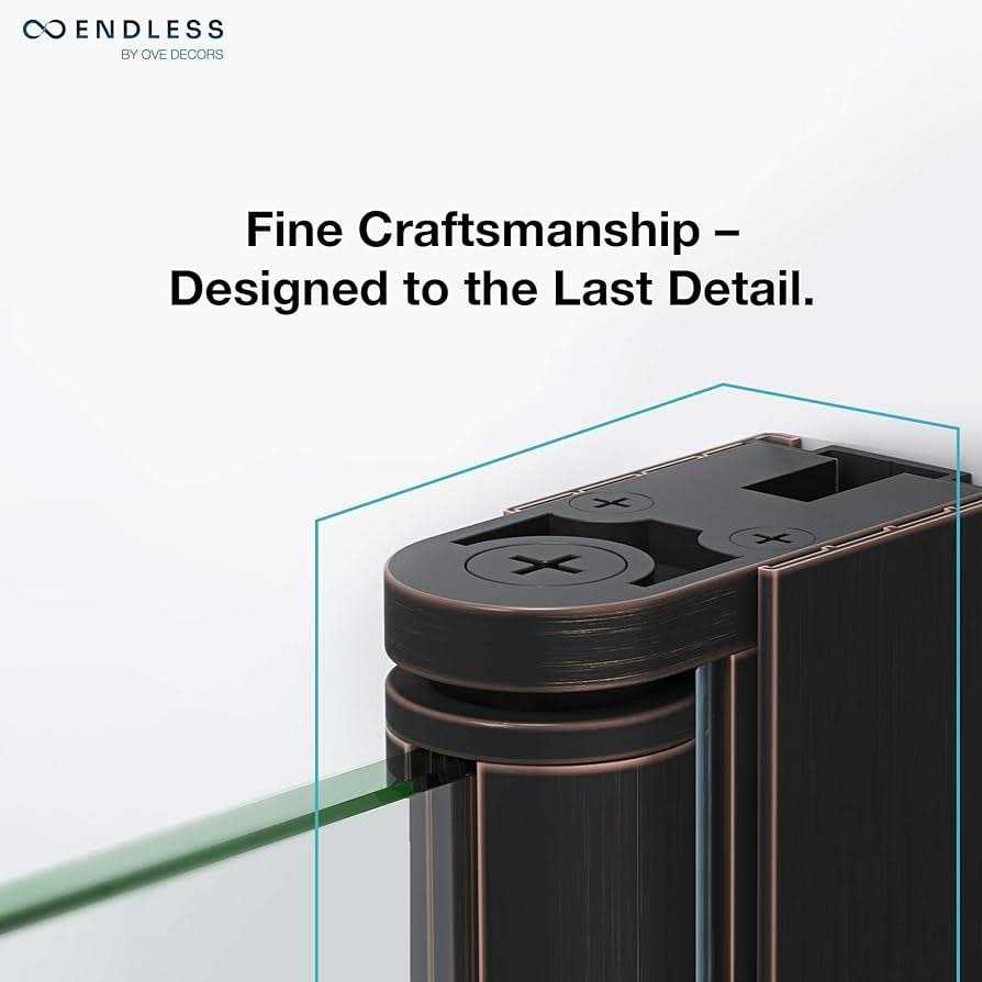 Ove Decors Endless PA06B0100 Pasadena Buttress Alcove Frameless Shower Door - Image 4