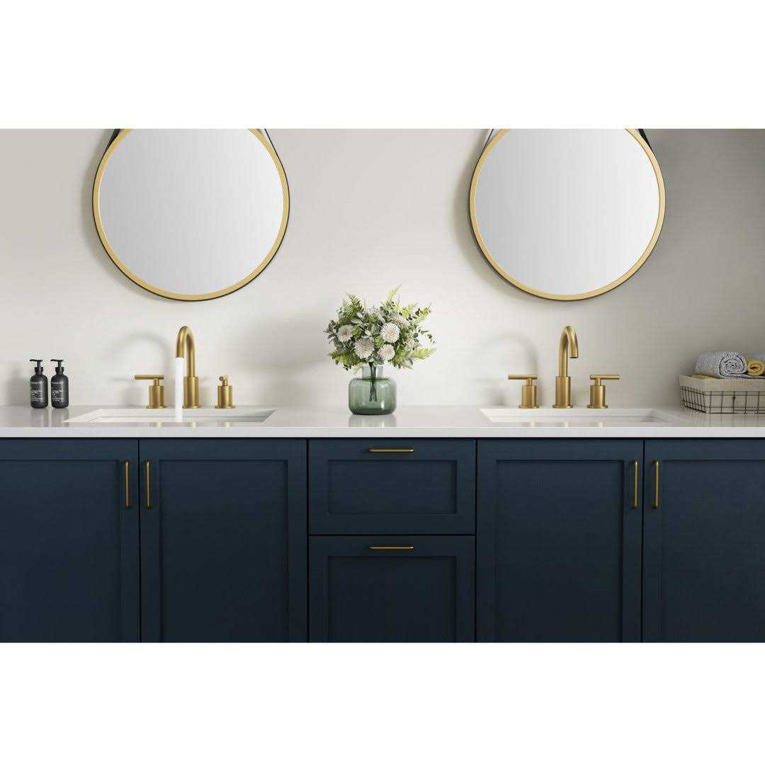 FORIOUS WB-0300 Widespread Faucet 2-handle Bathroom Faucet with Drain Assembly Finish - Image 3