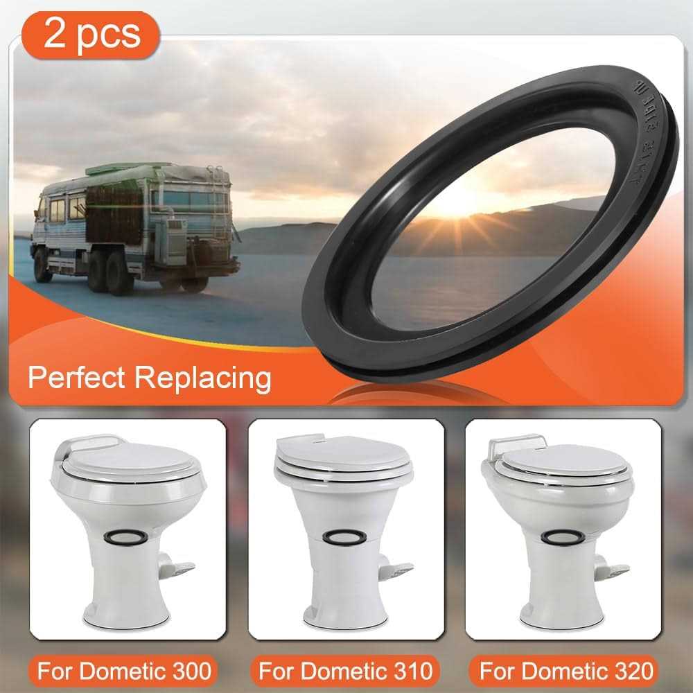 NZRAQK RV Toilet Seal Flush Ball Seal Gasket Replacement 385311658 for Dometic 300/310/320 - Image 2