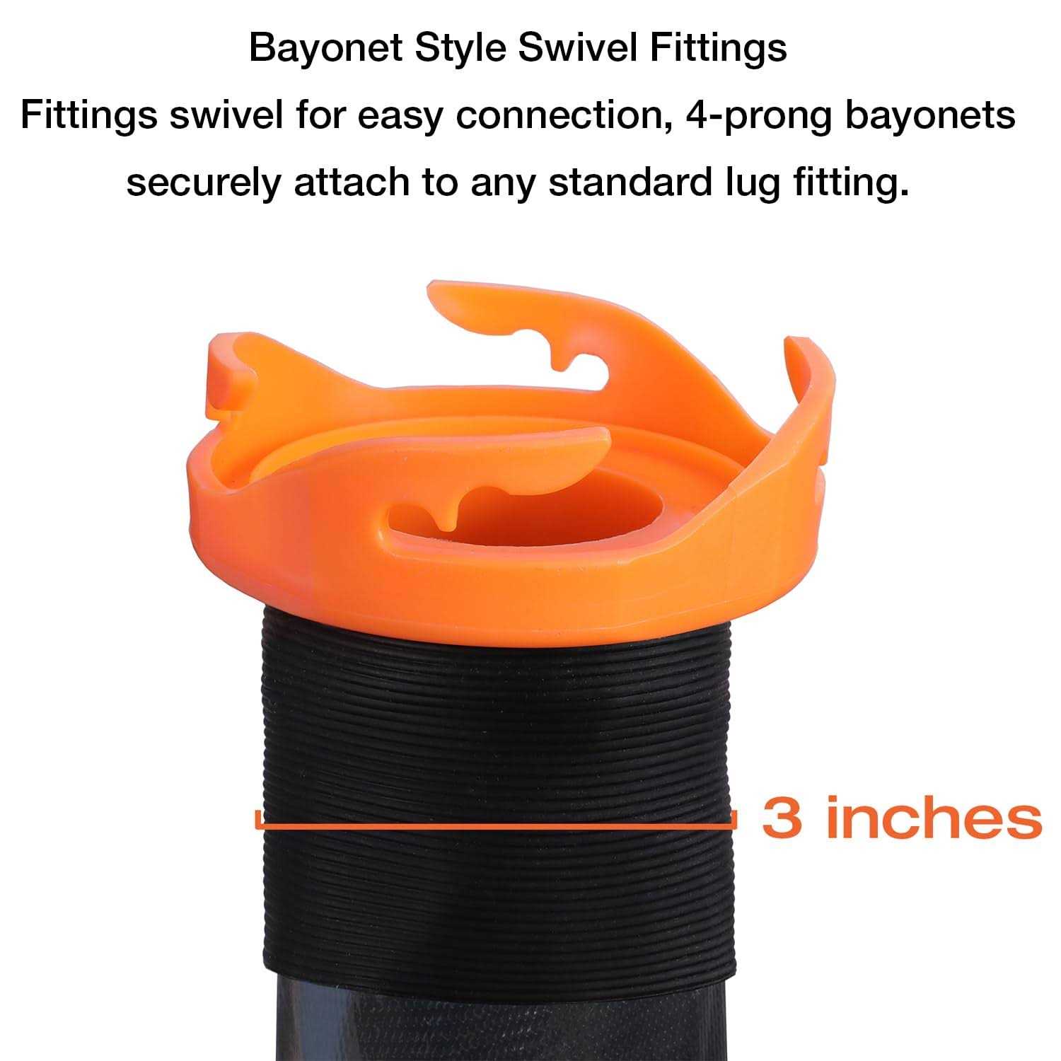 H&G lifestyles Heated Sewer Hose for RV Waste Hose Heater Anti-Freeze Prevent Freezing at -20°F 3inches Large Pipe Diameter Bayonet Fittings - Image 3