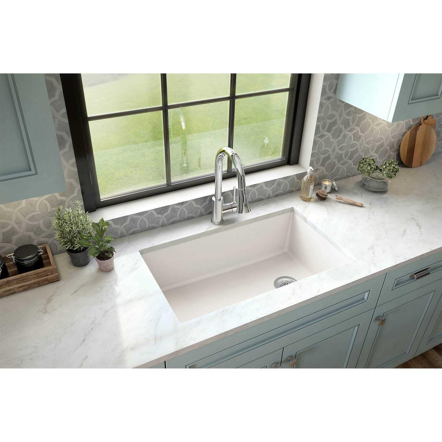 Karran QU-670 Quartz/Granite 32 in. Single Bowl Undermount Kitchen Sink - Image 4