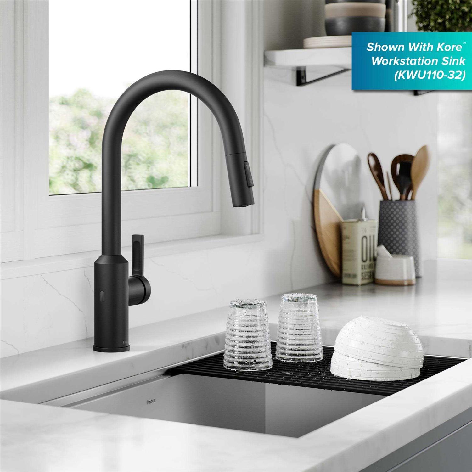 Kraus Oletto Touchless Sensor Pull-Down Single Handle Kitchen Faucet - Image 5