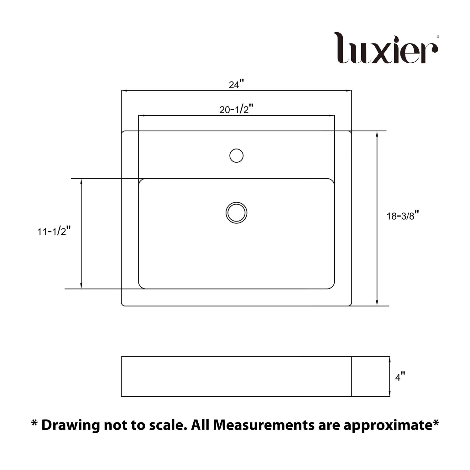 Luxier Rectangular Bathroom Ceramic Vessel Sink Art Basin - Image 4
