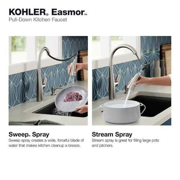 KOHLER Easmor Single-Handle Pull Down Sprayer Kitchen Faucet K-R30573-SD - Image 2