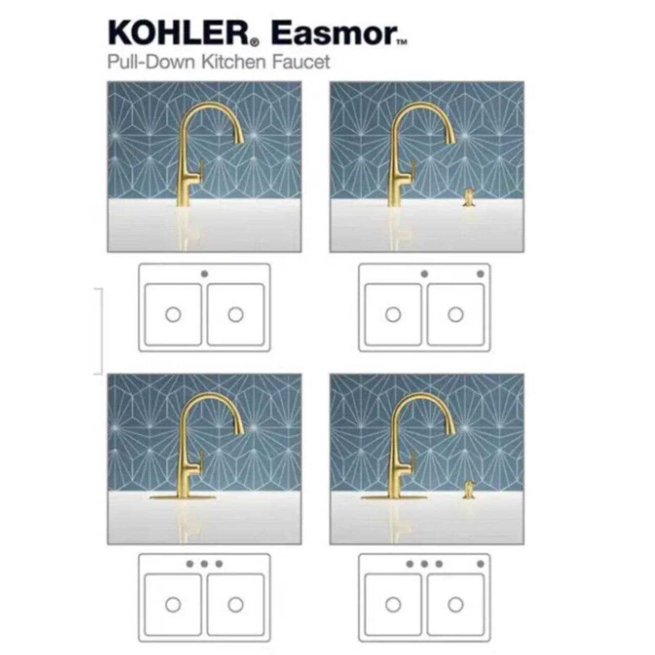 KOHLER Easmor Single-Handle Pull Down Sprayer Kitchen Faucet K-R30573-SD - Image 3