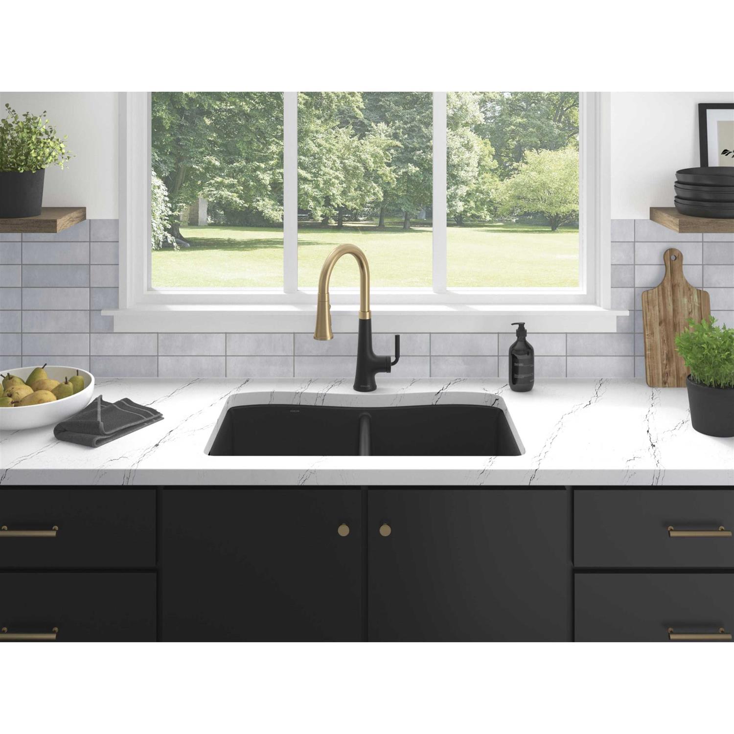 Kohler Kennon 33 x 22 x 9-5/8 Neoroc Top-mount/undermount Double-equal Kitchen Sink - Image 5