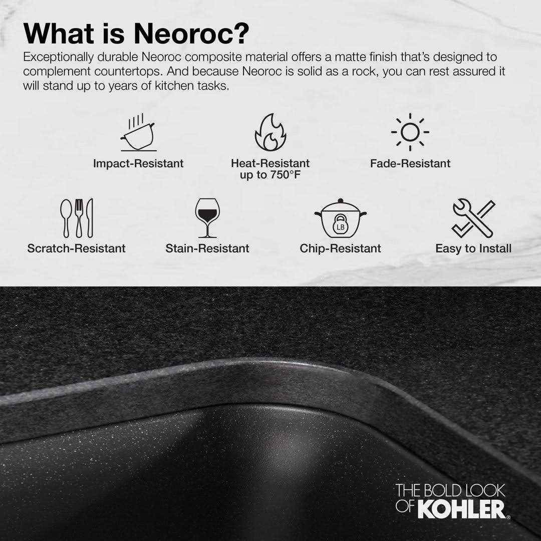 Kohler Kennon 33 x 22 x 9-5/8 Neoroc Top-mount/undermount Double-equal Kitchen Sink - Image 5