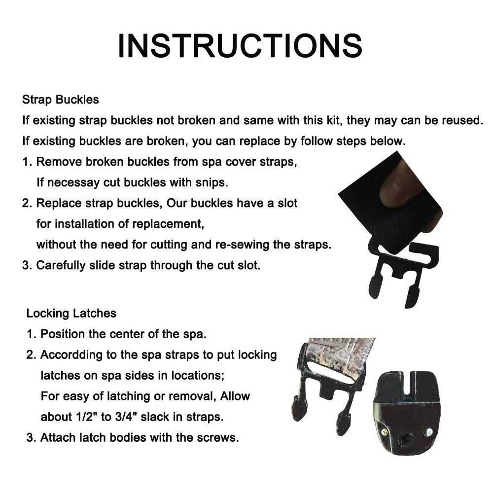 Huouo 4 Set Spa Hot Tub Cover Broken Latch Repair Kit have Slot - Image 4