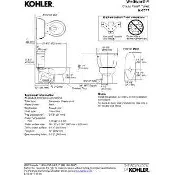 KOHLER Wellworth Classic Two-Piece Round-Front 1.28 GPF Toilet - Image 5