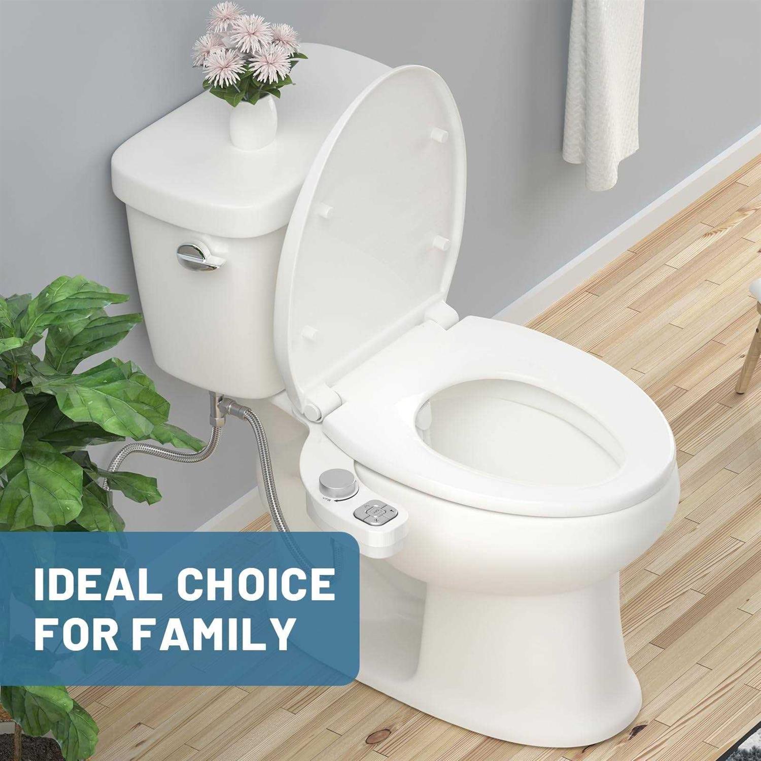 PIKETS Bidet Attachment for Toilet Dual Nozzle Non-Electric Fresh Water Bidet Toilet Seat Attachment with Nozzle Self - Image 5