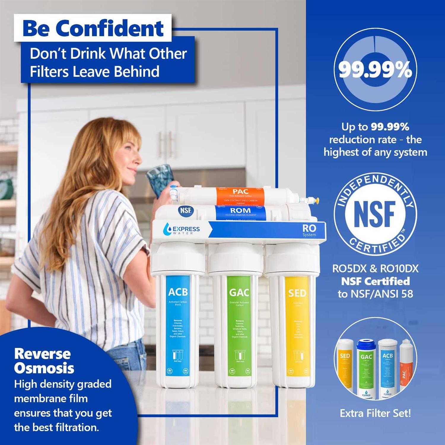 Express Water Reverse Osmosis Water Filtration System NSF Certified 5 Stage RO - Image 5