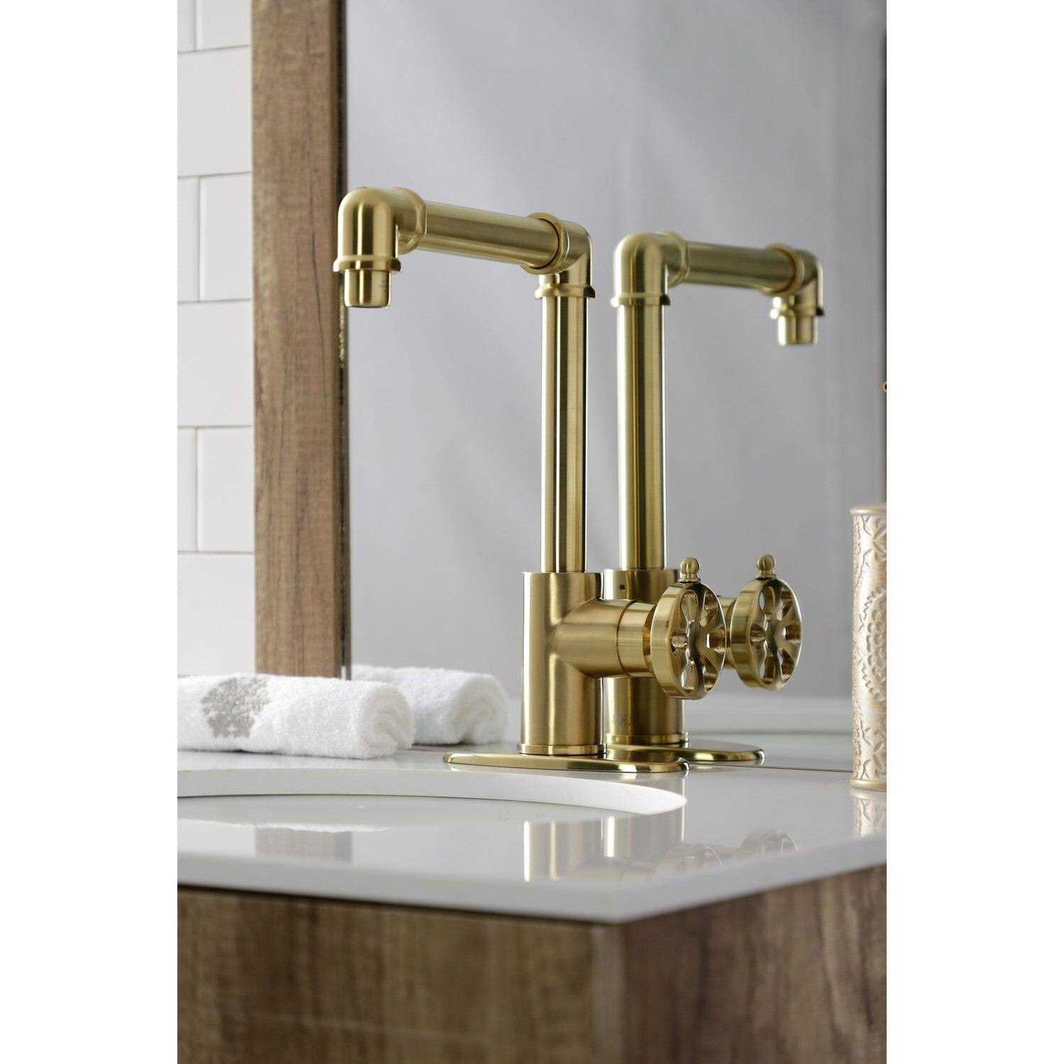 Kingston Brass Single-Handle 1-Hole Deck Mount Bathroom Faucet with Push Pop-Up - Image 3