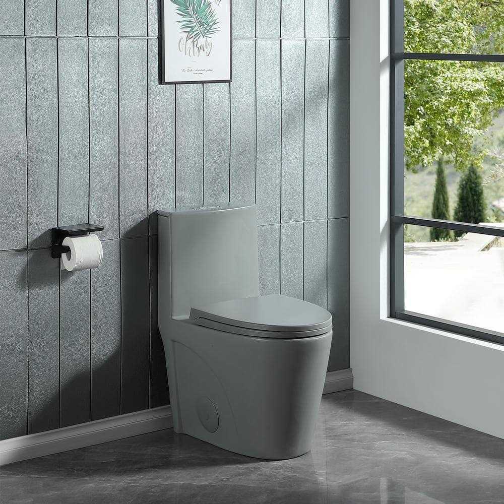 FUNKOL 1-Piece 1.1/1.6 GPF Dual Flush Elongated Shape Ceramic Toilet - Image 4