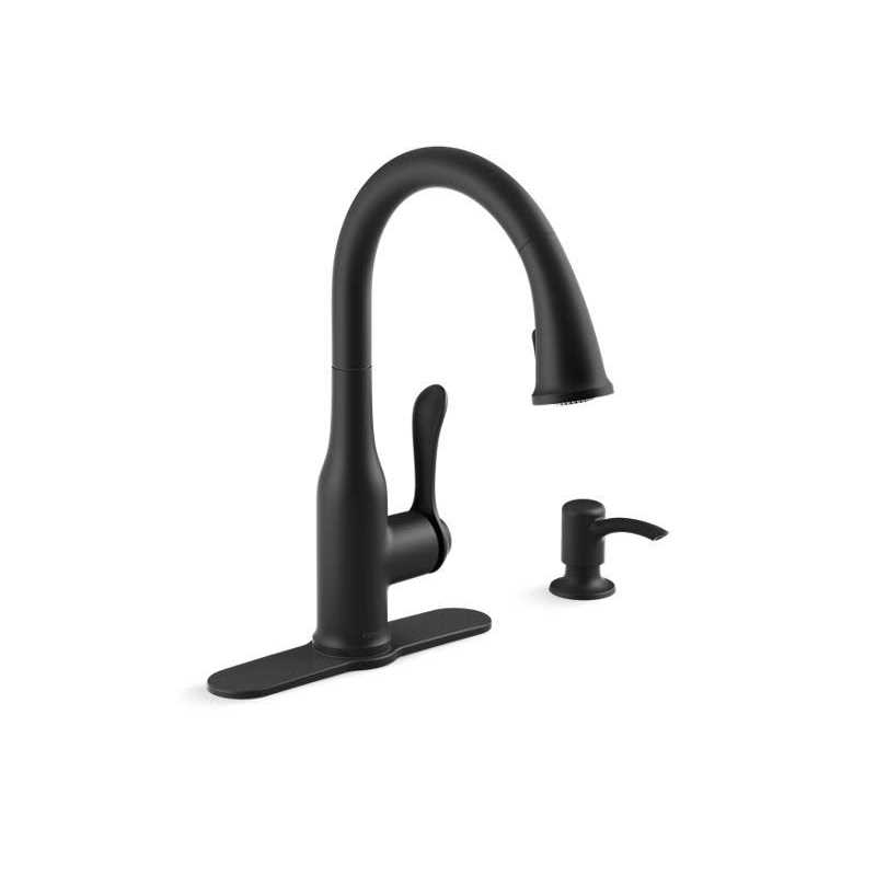 KOHLER Motif Pull-Down Kitchen Faucet with Soap/lotion Dispenser - Image 3