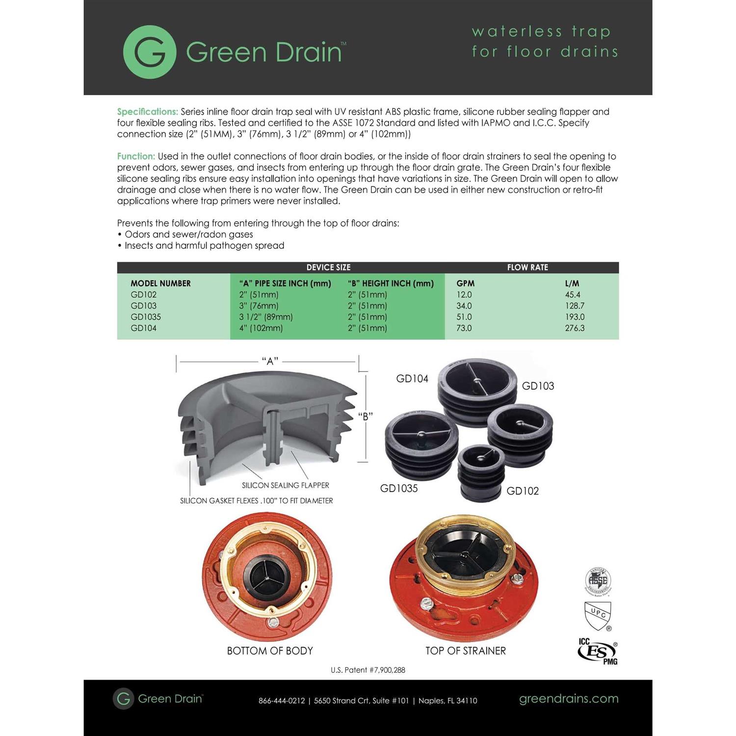 Green Drain Waterless Trap Seal GD4 - Image 5
