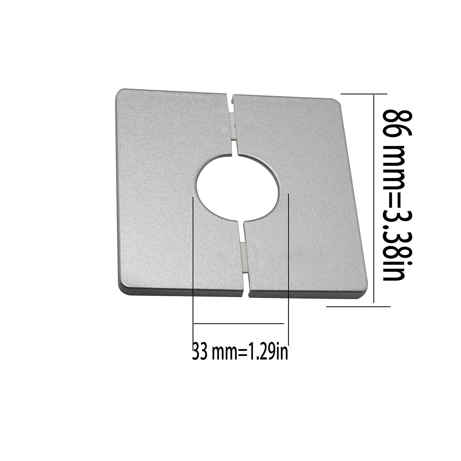 Wall Split Flange HSCGIN 2Sets ABS Plastics Square Shaped Escutcheon Plates - Image 4