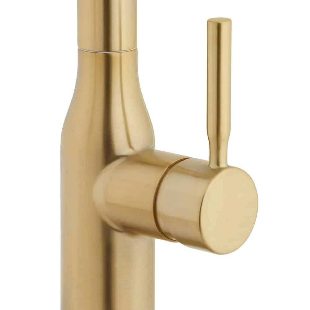Glacier Bay Upson Single-Handle Pull-Down Sprayer Kitchen Faucet in Matte Gold - Image 3