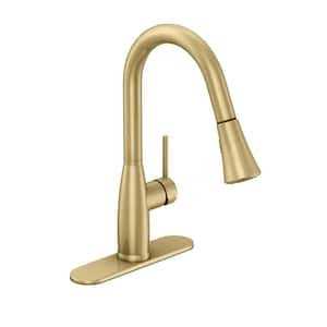 Glacier Bay Upson Single-Handle Pull-Down Sprayer Kitchen Faucet in Matte Gold - Image 4