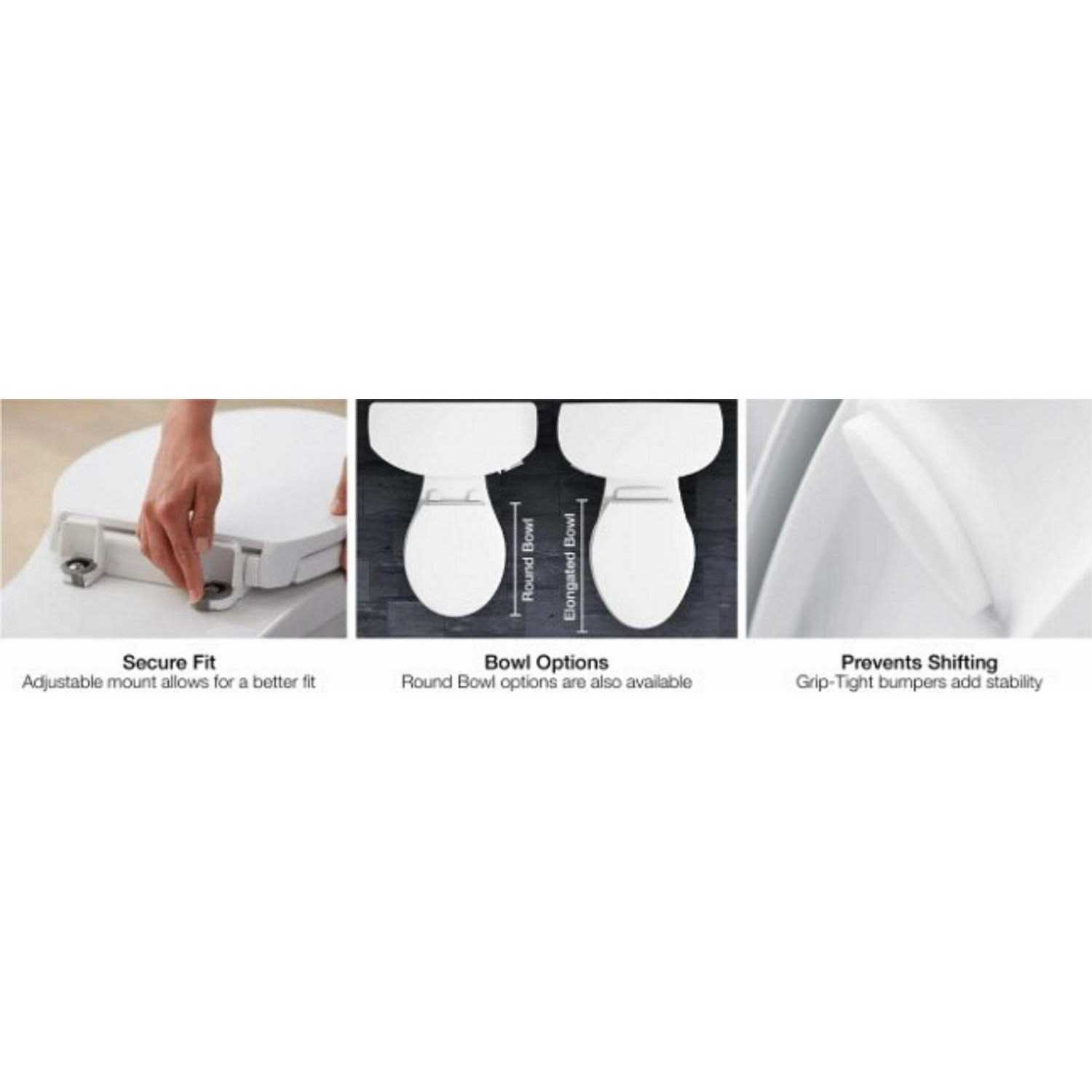 KOHLER Glenbury ReadyLatch Quiet-Close Elongated Toilet Seat - Image 5