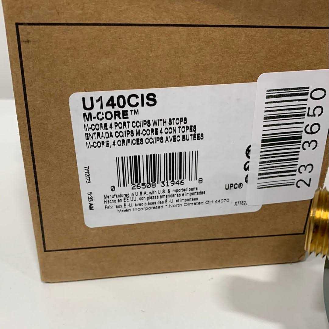 Moen U140CIS M-Core 4 Port 1/2 Cc/Ips Connection Includes Stops - Image 4