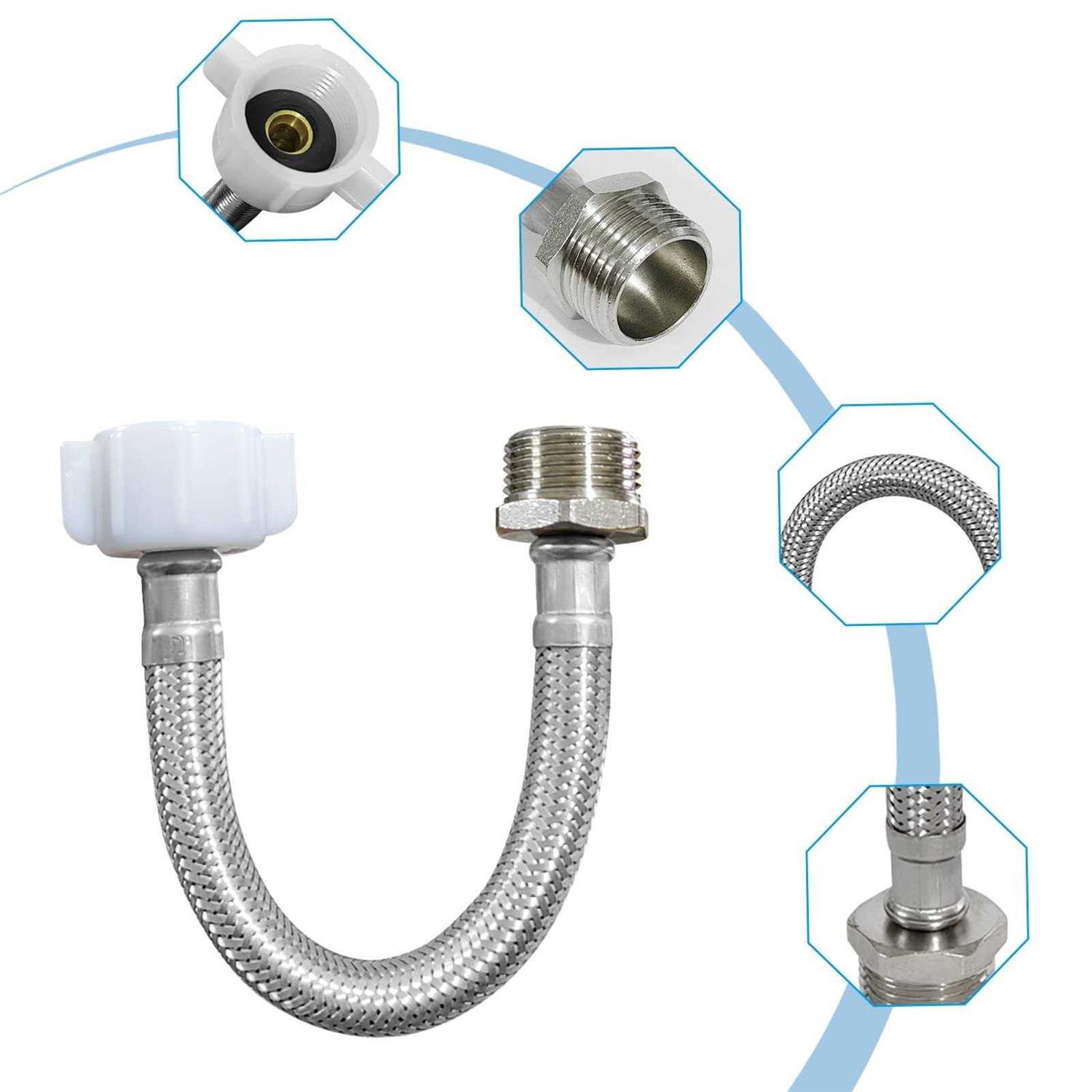 Ohanawe Toilet Supply Hose Extension 8inch - Image 5