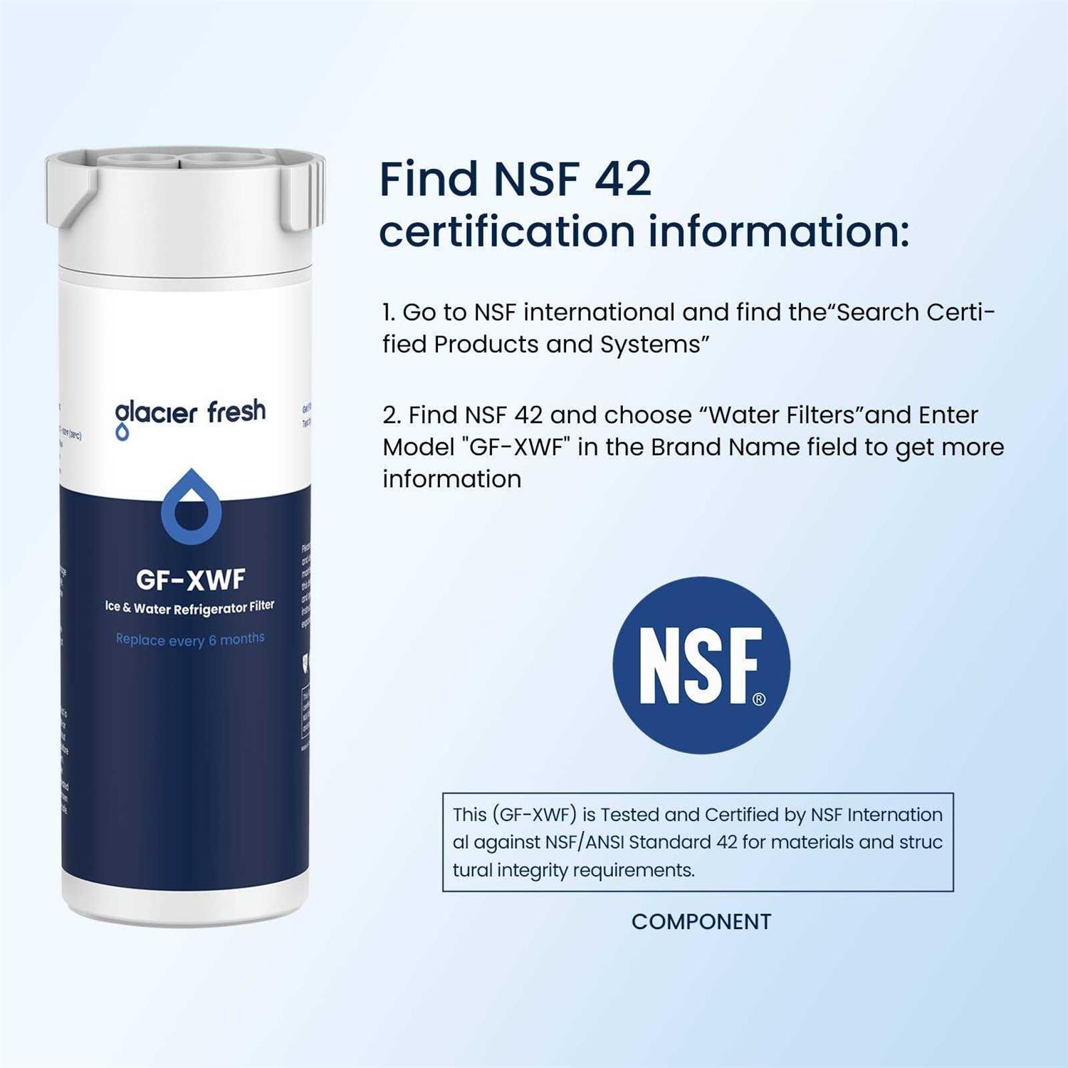 GLACIER FRESH XWF Replacement for GE XWF Refrigerator Water Filter - Image 5