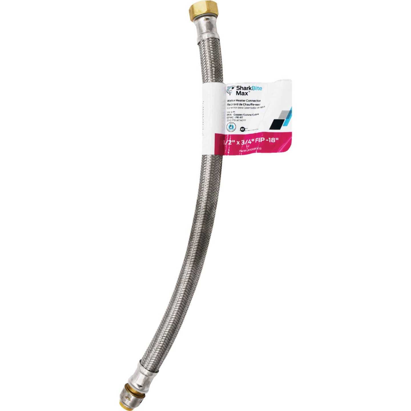 SharkBite 1/2 in. x 3/4 in. FIP x 18 in. L Braided Flexible Water Heater Connector - Image 3