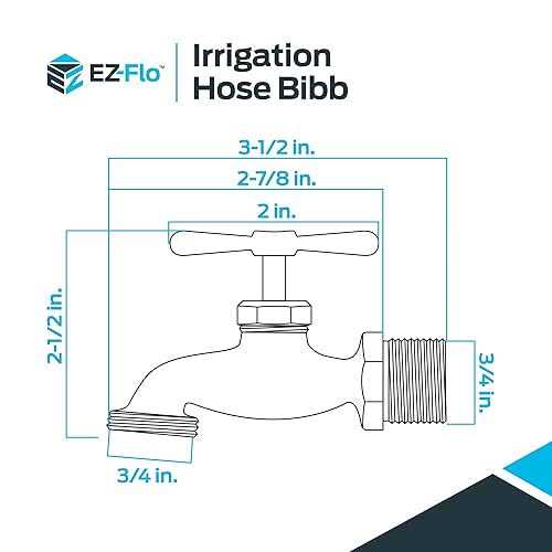 Ez-flo 20183 Irrigation Hose Bibb 3/4 inch MIP x 3/4 inch Mht - Image 2