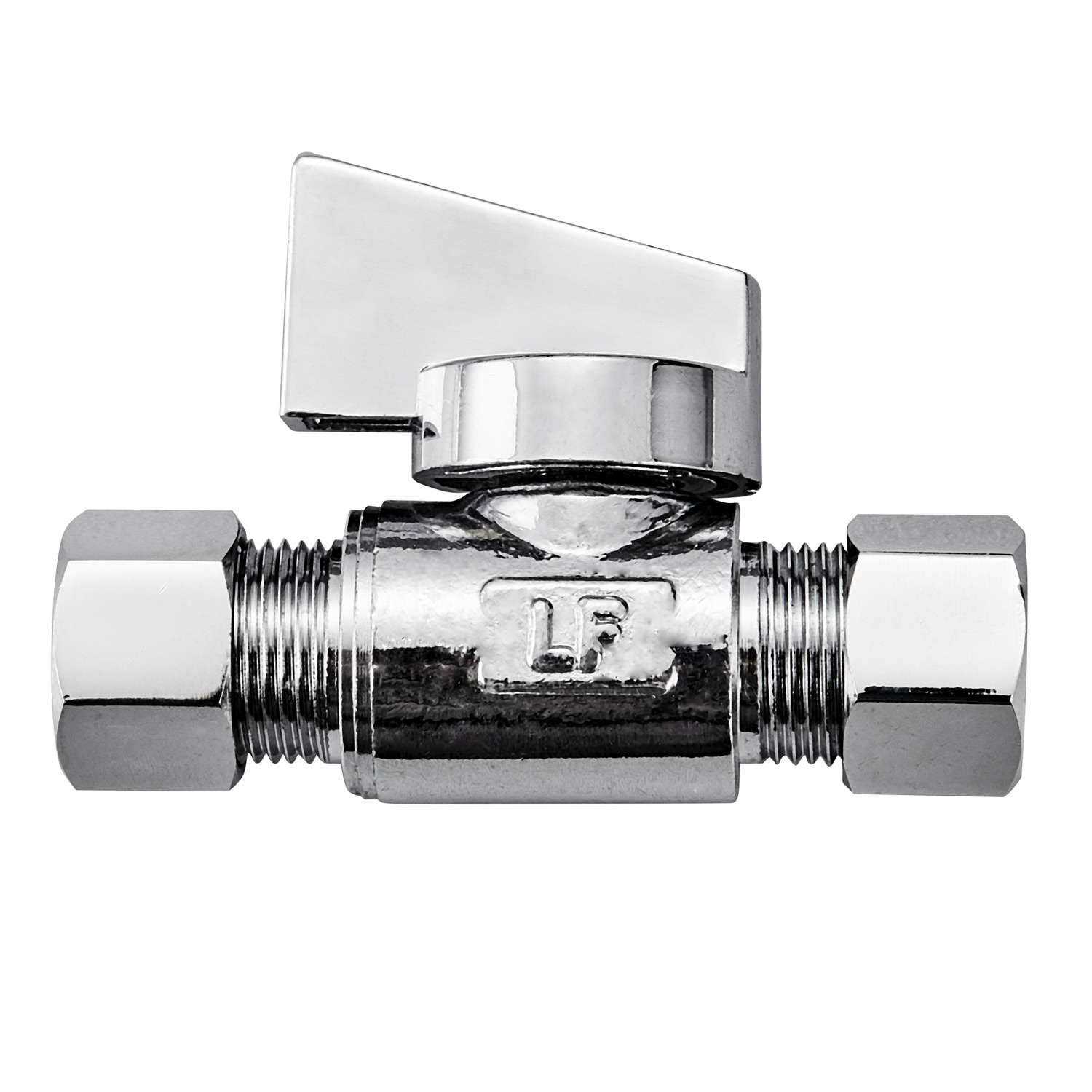 Minimprover 2 Pack Premium Brass Compression x Compression Quarter Turn Water Straight Angle Valve - Image 5