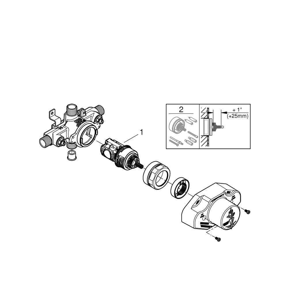 Grohe 35015001 Grohsafe Universal Pressure Balance Rough-In Valve - Image 3