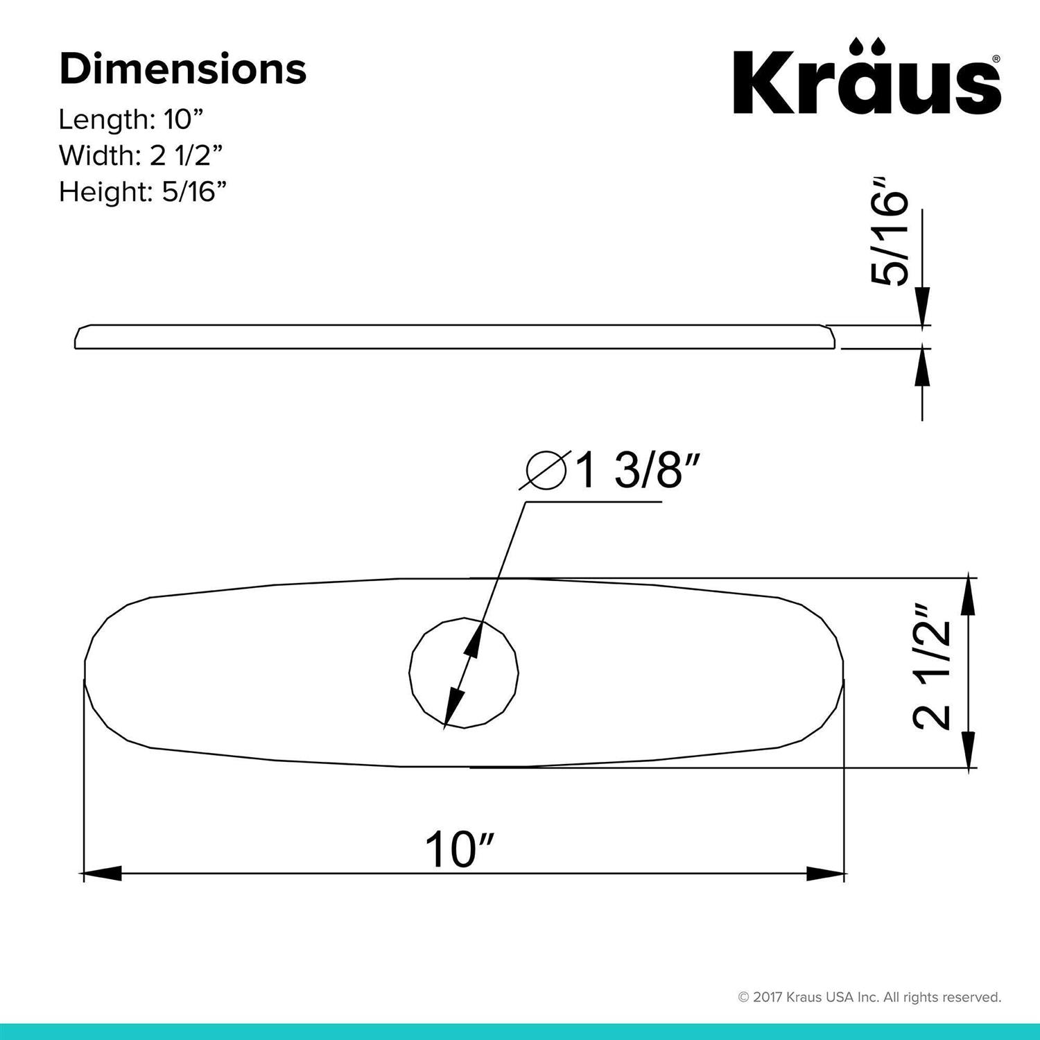 Kraus DP01CH Kitchen Faucet Deck Plate - Image 4