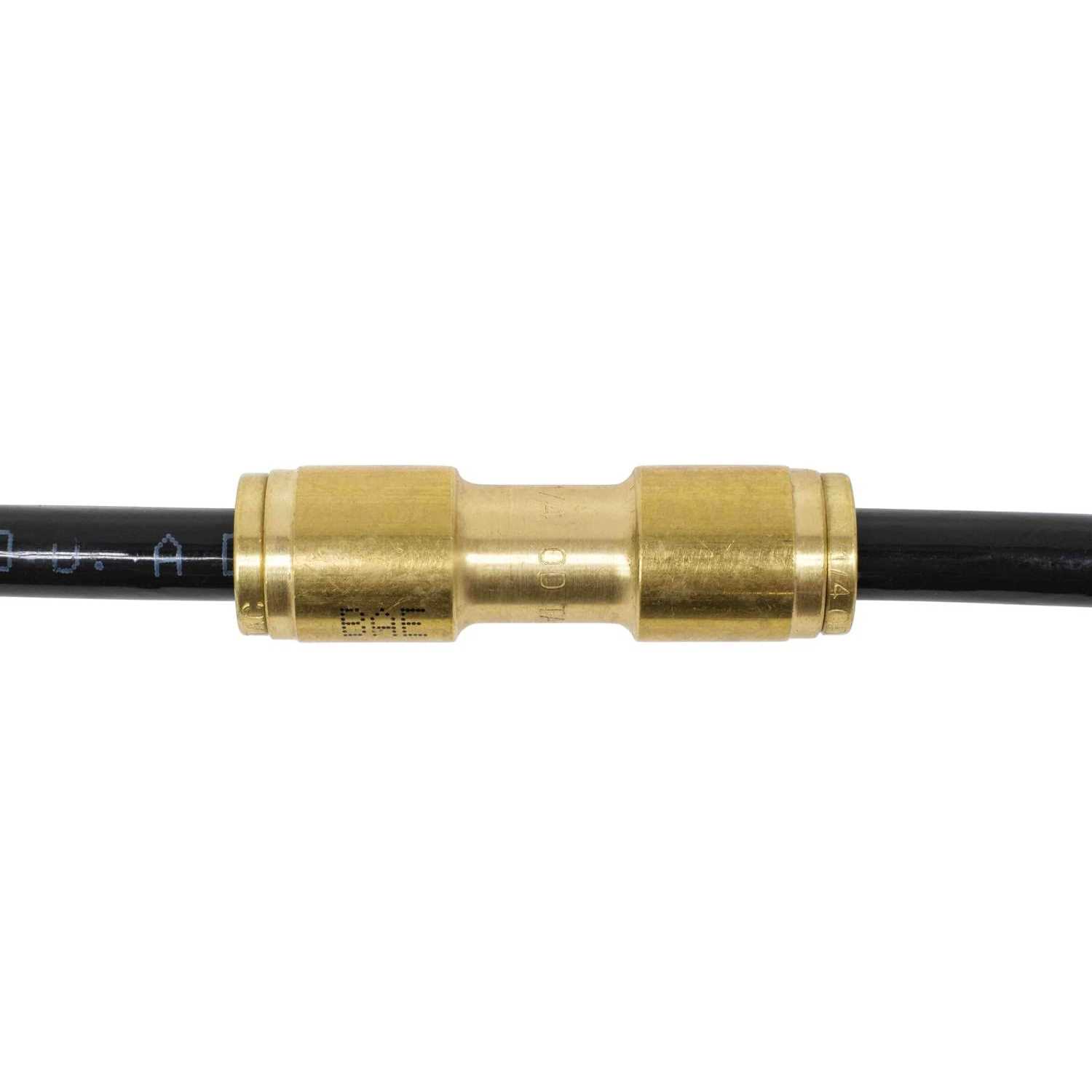 Mytee Products Dot Brass Push to Connect Fitting Straight Union Tube Connector Air Brake Tube Fitting - Image 2