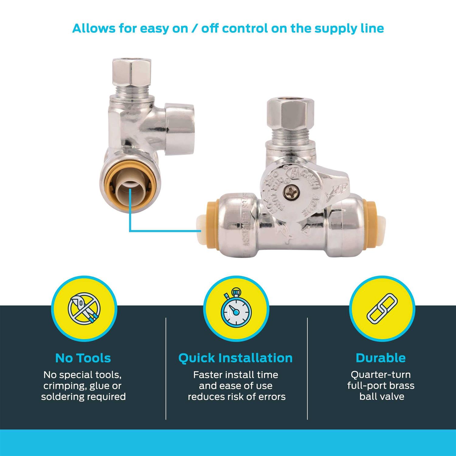 SharkBite 1/2 x Tee Stop 24984A - Image 3