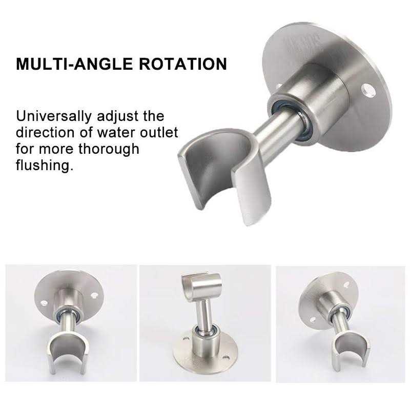 Lokyanwin Shower Head Holder,360° Adjustable Stainless Steel Handheld Shower Head Bracket Holder Wall Mount,Steel Shower Spray Holder Wall Mount - Image 3