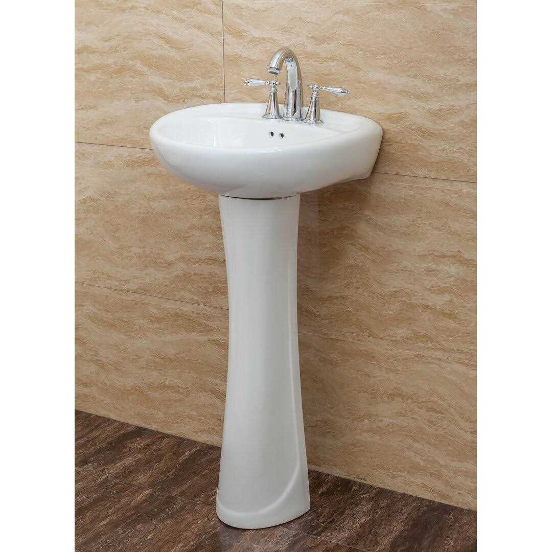 Fine Fixtures Bathroom Pedestal Sink White PR2017W