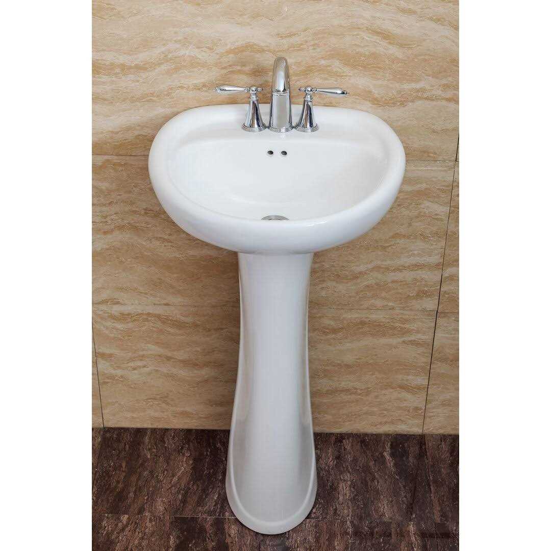 Fine Fixtures Bathroom Pedestal Sink White PR2017W - Image 3