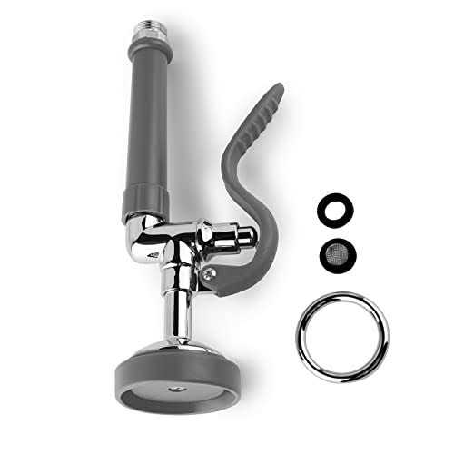 FAUAID Pre Rinse Sprayer Commercial Sink Sprayer Head,1.42GPM Spray Valve Dish Sprayer Nozzle with Ergonomic Handle - Image 3