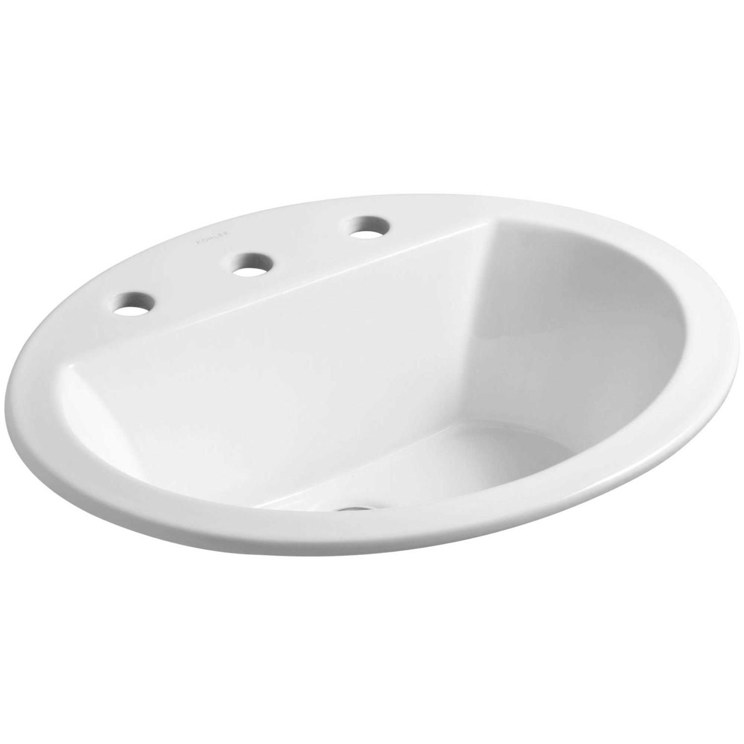 Kohler Bryant 20-1/4 Oval Drop-in Bathroom Sink