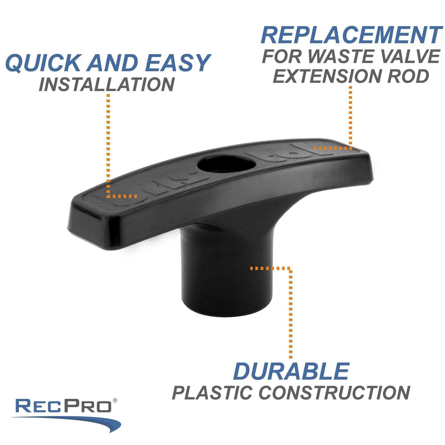 Recpro RV Waste Valve Handle Replacement Replacement Handle for Waste Valve Extension Rod - Image 4