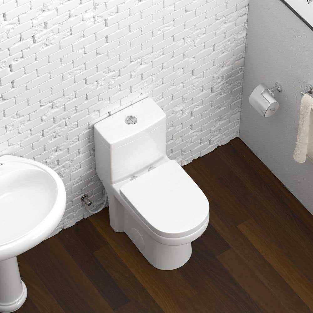 HOROW 1-piece 0.8/1.28 GPF Dual Flush Round Toilet - Image 5